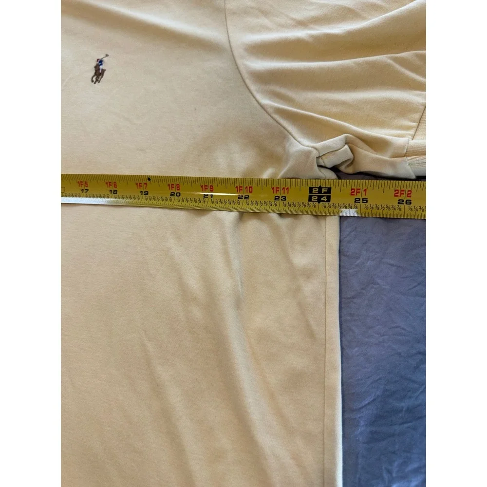 Polo Ralph Lauren Mens XXL Pima Soft Touch Polo Shirt Yellow Short Sleeve Pony